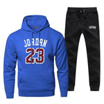 Jordan 23 Print Men's Full Suit Tracksuit Fashion Brand Man Track Suit Casual Thermo Underwear Fleece Winter Hip Hop Streetwear