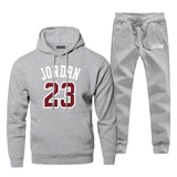 Jordan 23 Print Men's Full Suit Tracksuit Fashion Brand Man Track Suit Casual Thermo Underwear Fleece Winter Hip Hop Streetwear