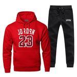 Jordan 23 Print Men's Full Suit Tracksuit Fashion Brand Man Track Suit Casual Thermo Underwear Fleece Winter Hip Hop Streetwear