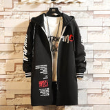 North Winter Jacket Men Hip Hop Long Trench Coat Man Steam Punk Korean Hoodies Windbreaker Face Plus Size 3XL Clothing 2019