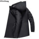 PViviYong 2019 winter high quality 90% white down jacket long hooded detachable hat men coat plus-size M-7XL  MDYR19D1931