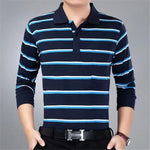 2017 brand men fashion Casual solid polo shirt  clothing autumn winter new men polo High quality long sleeves striped polo shirt