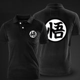 2018 Casual Polo Shirts Men Funny Print Dragon Ball Goku Black Polo Cotton Short Sleeve Mens Designer Polos Homme XXXL Poloshirt