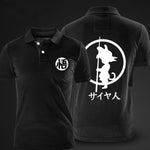 2018 Casual Polo Shirts Men Funny Print Dragon Ball Goku Black Polo Cotton Short Sleeve Mens Designer Polos Homme XXXL Poloshirt