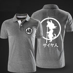 2018 Casual Polo Shirts Men Funny Print Dragon Ball Goku Black Polo Cotton Short Sleeve Mens Designer Polos Homme XXXL Poloshirt