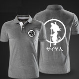 2018 Casual Polo Shirts Men Funny Print Dragon Ball Goku Black Polo Cotton Short Sleeve Mens Designer Polos Homme XXXL Poloshirt