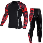 3D Teen Wolf Clothing Winter Thermal Underwear  Men MMA Compression Crossfit Shirts Clothing Men's Fitness Leggings T-Shirt Set