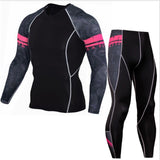 3D Teen Wolf Clothing Winter Thermal Underwear  Men MMA Compression Crossfit Shirts Clothing Men's Fitness Leggings T-Shirt Set