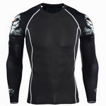 Rashgard male 2019 winter 3D Teen Wolf Set Men Compression Clothing Crossfit Thermal Underwear Men's Fitness Set MMA Clothing